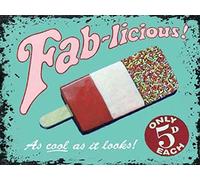 Fab-licious Small Steel Sign 200mm x 150mm (og)