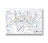FAB London Underground 2022 Tube Map - Wall Art Print - Modern Contemporary Home Décor - Rolled Unframed Photo Poster (A4 [12 x 8 inch / 30 x 20 cm])