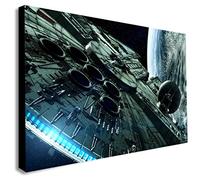 FAB Millenium Falcon - Star Wars Canvas Wall Art Framed Print - Ready To Hang (A1 32x24inch)