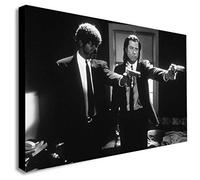 FAB Pulp Fiction -Vincent and Jules- Canvas Wall Art Framed Print. Various Sizes (A3 16x12 inches)