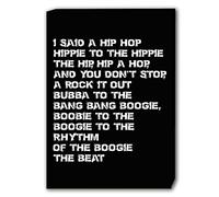 FAB RAPPERS DELIGHT - SUGAR HILL GANG - LYRICS - CANVAS WALL ART PRINT - VARIOUS SIZES (A1 32x24 inches)