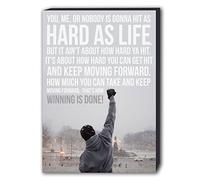 FAB ROCKY BALBOA FAMOUS QUOTE CANVAS WALL ART PRINT VARIOUS SIZES (A0 47x33inch)