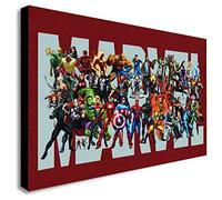 FAB Superheroes Logo - Canvas Wall Art Framed Print - Various Sizes (A2 24x16 inches)