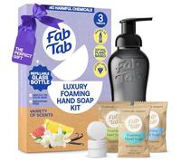 Fab Tab Foaming Hand Soap, Luxury Flavors and Creamy Foam, Botanical Tablets, Add Water Only, Cheap Refills, Reusable Soap Dispenser (Single)