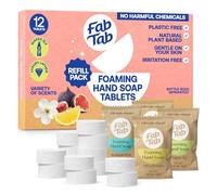 Fab Tab Guilt-free Cleaning - Hand Soap Refill Tablets - 12 Tablets Makes 12 x11.9 fl oz Bottles - Plant-based - Variety Scents- FabTab Hand Soap (Bottles Not Included)