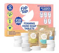 Fab Tab Guilt-free Cleaning - Hand Soap Refill Tablets - 12 Tablets Makes 12 x11.9 fl oz Bottles - Plant-based - Variety Scents- FabTab Hand Soap (Bottles Not Included)