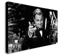 FAB The Great Gatsby - Leonardo DiCaprio - Canvas Wall Art Framed Print - Various Sizes (A3 16x12 inches)