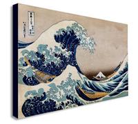 FAB The Great Wave off Kanagawa - Canvas Framed Wall Art Print - Various Sizes (A0 47x33 inches)