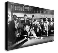 FAB The Hustler - Paul Newman - Canvas Wall Art Framed Print - Various Sizes (A1 32x24 inches)