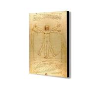 FAB Vitruvian Man by Leonardo da Vinci - Canvas Wall Art Framed Print. Various Sizes (A0 47x33 inches)