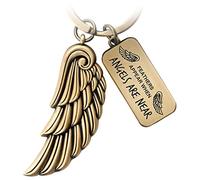 FABACH Angel Wings Keyring Wing - Lucky Charm Guardian Angel Feather Angel Keyring Wings - Angel Wings Pendant Wings - Feathers Appear When Angels Are Near, Antique bronze, standard size, European