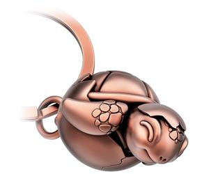 FABACH Baby Turtle Keyring Shelly with Heart - Cute Turtle Keyring - Love Lucky Charm Turtle as a Gift for Partner - Turtle Gifts, Antique rose gold., 1, Modern