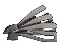 FABACH Black Trolley Master Shopping Trolley Remover for All Shopping Carts - Opens Front Loader and Side Drawer Systems - Removable Shopping Trolley Token Shopping Chip Keyring Made of Metal, black