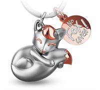 FABACH Fox Keyring Foxy with Engraving - Cute Keyring Fox - Lucky Charm for Women - Fox Gift - Fox Pendant - No Fox Given, Rose Gold, One Size