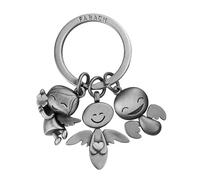 FABACH Guardian Angel Keyring 3 Angels - Angel Lucky Charm Keyring Love - Gift Guardian Angel Lucky Charm - Angel Car Key Fob Guardian Angel Made of Metal, Antique silver, 1, Modern
