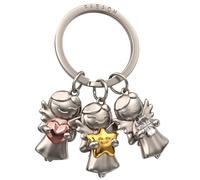 FABACH Guardian Angel Keyring 3 Stars - Angel Lucky Charm Love - Gift Car Pendant Made of Metal, silver, 1, Modern
