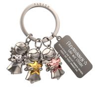 FABACH Guardian Angel Keyring 3 Stars with Engraving - Guardian Angel Best Friend Keychain - Best Friends Keyring Angel Lucky Charm Best Friend - Friends are Like Stars