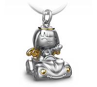 FABACH Guardian Angel Keyring Carla in the Car - Cute Angel Pendant Made of Metal - Gift Lucky Charm Car Keyring Driving Licence - Drive carefully, gold