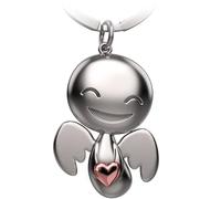 FABACH Guardian Angel Keyring Happy with Heart - Angel Lucky Charm Keyring Love - Gift Guardian Angel Lucky Charm - Angel with Heart as a Gift Idea for Girlfriend, Rose Gold, 1, Modern