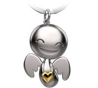 FABACH Guardian Angel Keyring Happy with Heart - Angel Lucky Charm Keyring Love - Gift Guardian Angel Lucky Charm - Angel with Heart as a Gift Idea for Girlfriend