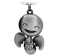 FABACH Guardian Angel Keyring Happy with Steering Wheel - Cute Angel Pendant Made of Metal - Gift Lucky Charm Car Driving Licence - Drive Carefully, Antique silver, standard size, [POSSIBLE_VALUES: