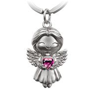 FABACH Guardian Angel Keyring Lucy with Heart Made of Shimmering Crystal - Angel Lucky Charm Love - Angel Talisman as a Gift Idea for Best Friend or Partner