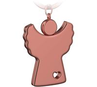 FABACH Guardian Angel Keyring Romi with Heart - Heavy Angel Pendant Made of Metal in Silver, Rose, Black - Gift Lucky Charm Car Driving License - Driving Careful