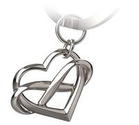 FABACH Heart Keyring with Infinity Sign "Infinite Love" - Infinity Pendant with Heart for Girlfriend, Boyfriend, Couples - Partner Lucky Charm - I Love You Forever, Silver (Silver) - FB_INFILOV_S