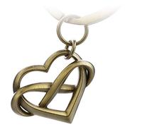 FABACH Heart Keyring with Infinity Sign "Infinite Love" - Infinity Pendant with Heart for Girlfriend, Boyfriend, Couples - Partner Lucky Charm - I Love You Forever, Antique bronze, One Size