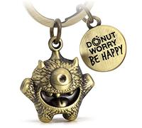 FABACH Kummermampfer Keyring Cyklops - Good Luck Charm Keyring Cummereater - Good Success Good Luck Charm Exam - Gift Lucky Charm Du schaffst das, Antique bronze