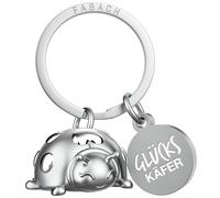 FABACH Ladybird Keyring Lucky Charm Marie - Ladybird Lucky Charm Good Luck - Lucky Charm Car - Gift Good Luck, silver, 1, Modern
