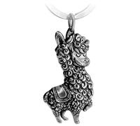 FABACH Llama No Drama Lama Keychain Lucky Metal Pendant Llama Keychain Gift Alpaca, Antique Silver, Taille unique, Keyring