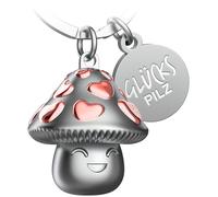 FABACH Lucky Mushroom Keyring Lucky Charm Champ - Good Luck Heart Lucky Charm Good Luck - Lucky Charm Car - Gift Good Luck, Rose Gold, 1, Modern