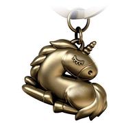 FABACH Unicorn Keyring Sleepy - Sleeping Unicorn Lucky Charm for Women - Unicorn Pendant as a Gift for Best Friend, Partner, Antique bronze (Brown) - FB_SLEEPY_B