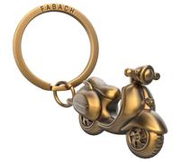 FABACH Vespa Keyring - Gift for Scooter Drivers - Lucky Charm Motor Scooter Accessory - Drive Carefully, Antique Bronze, Retro