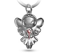 FABACH Wunschfee Keyring Fairy - Good Wishes Guardian Angel Keyring - Guardian Angel Lucky Charm Angel Pendant Fairy - Good Success Gift Good Luck, Rose Gold
