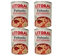 Fabada Asturiana Litoral bean stew with chorizo & blood sausage) ready to eat, 420gr pack of 4 cans
