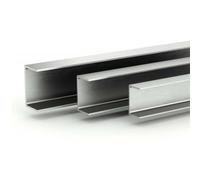 FABAL Aluminium Channel U/C Profile - Mill Finish - MULTIPLE SIZES (1" x 1" x 1/8") - 6063-T6 Alloy - Durable & Rust-Resistant - For DIY & Frames & Fabrication, L: 600 mm (0.6 m)