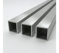 FABAL Aluminium Square Tube, Box Section, 3-Pack, 2M, Mill Finish, 25 mm x 25 mm x 2 mm, 2 METRE - 6063-T6 Alloy - Durable & Rust-Resistant - for DIY, Frames & Fabrication, L: 2000 mm (2.0 m)