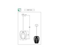 Fabas Luce Camp pendant light, Ø 40 cm, black, wire basket
