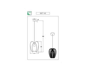 Fabas Luce Camp pendant light, Ø 40 cm, black, wire basket
