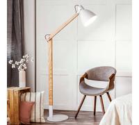 Fabas Luce Floor lamp Sveva in wood, white/ash