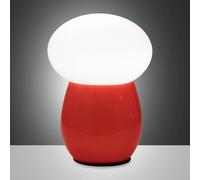 Fabas Luce Freddy table lamp, red, height 30 cm, blown glass, E27