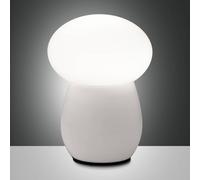 Fabas Luce Freddy table lamp, white, height 30 cm, blown glass, E27