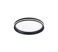 Fabas Luce Isy LED ceiling lamp, black, Ø 35 cm, metal, CCT, dimmable