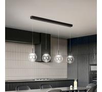 Fabas Luce LED pendant light Ariel, 4-bulb, elongated, step dimmer