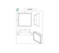 Fabas Luce Oban wall light, 30 cm x 30 cm, 2 x E27, white, IP65