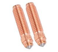 Fabater 0.4mm High Thermal Efficiency Hotend Nozzle Replacement for Centauri - 2 Pcs Red Copper Hardened Steel Extruder Nozzle for 3D Printer Enthusiasts