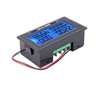 Fabater 0-500V Intelligent Digital LCD Display AC Voltage Current Tester Meter, Multifunctional Power Monitor with Blue Backlight, Upper/Lower Limit Alarm, Self-Calibration for Voltmeter (AC100A