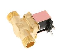 Fabater 1/2" DC 12V Normally Closed Brass Electric Solenoid Valve for Water Control, Constant Adjustable Anti-Dry Burning Solenoid Valve for Water Heater and Drinking Fountain